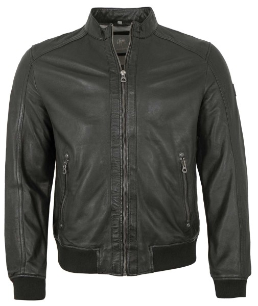 Gipsy by Mauritius - Herren Lederjacke Blouson Lammnappa schwarz-13979