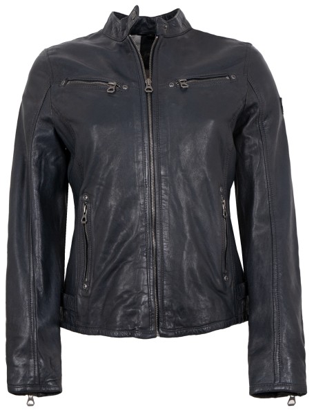 Gipsy - Damen Lederjacke Lammnappa navy-13812