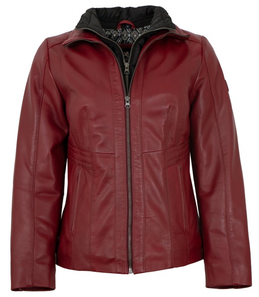 OTTO KERN - Damen Lederjacke Lammnappa dunkelrot-14150