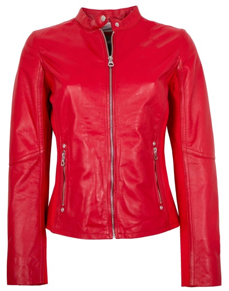 Gipsy by Mauritius - Damen Lederjacke Lammnappa rot-13781