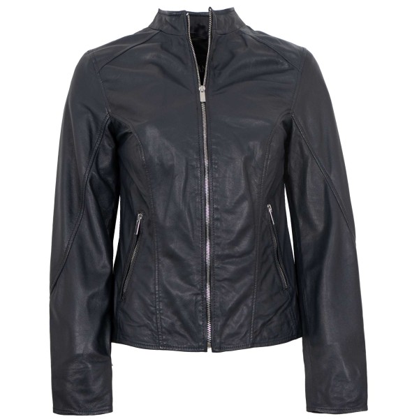 Jilani Collection - Damen Lederjacke Lammnappa navy-14405