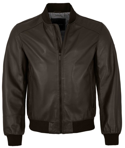 Bugatti - Herren Lederjacke Blouson Lammnappa dunkelbraun-13892