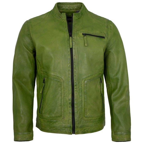 Jilani - Herren Lederjacke Lammnappa grün-14500