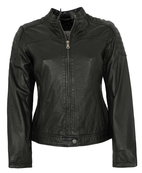 7eleven - Damen Lederjacke Lammnappa schwarz-14034