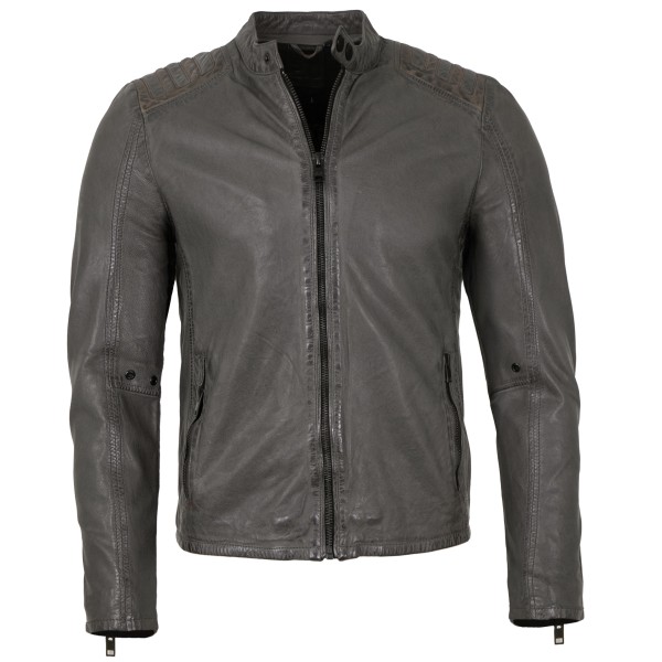 Mauritius - Herren Lederjacke Lammnappa grau-14230