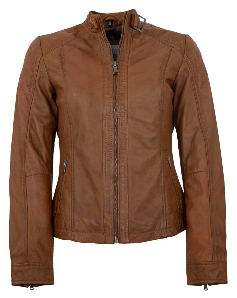 7eleven - Damen Lederjacke Lammnappa cognac-14157