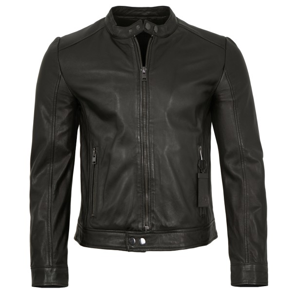 2.0 by Mauritius - Herren Lederjacke Lammnappa schwarz-14251