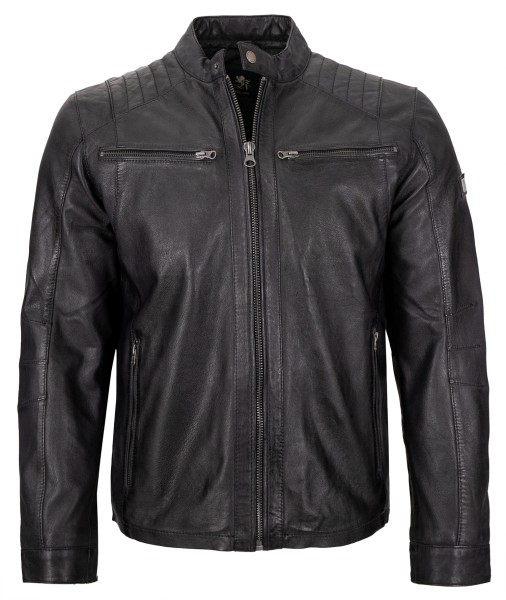 OTTO KERN - Herren Lederjacke Lammnappa royal-black-13290