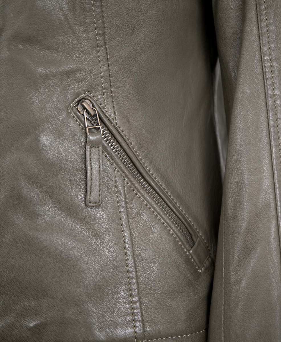 Jilani Damen Lederjacke Lammnappa dark grey